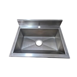 Lavatório com bancada para 01 torneira 50cm - Construinox